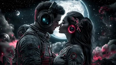 Passionate Kiss on the Moon