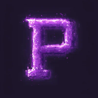 8-bit Purple Letter P