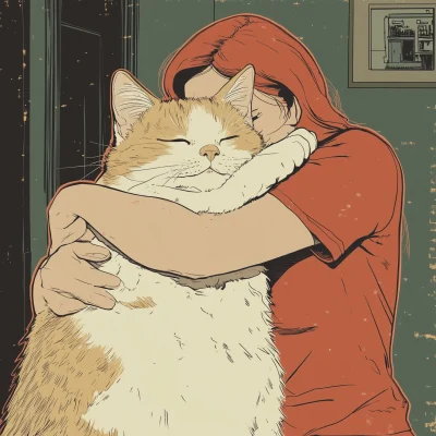 Hugging the Giant Cat