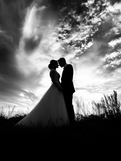 Bride and Groom Silhouette