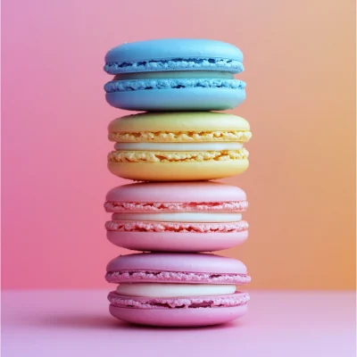 Colorful Stacked Macarons