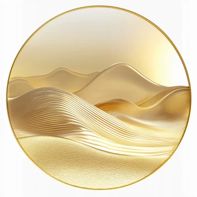 Golden Circular Landscape