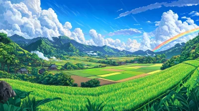 Scenic Rice Fields