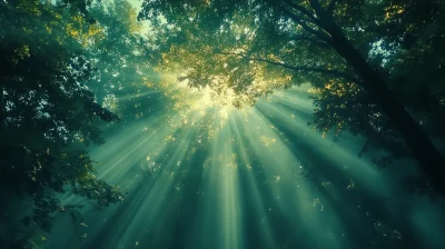 Light Through Forest Canopy