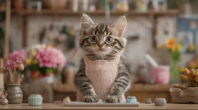 Realistic Tabby Kitten