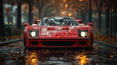 Abandoned Ferrari in the Forest