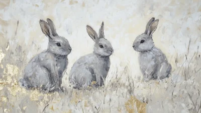 Vintage Bunnies in the Countryside