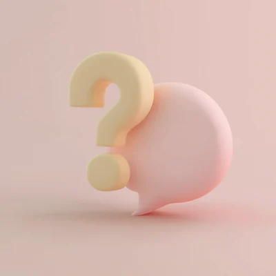 3D Question Mark and Chat Bubble Icon