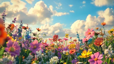 Colorful Flower Field