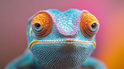 Colorful Chameleon Close-Up