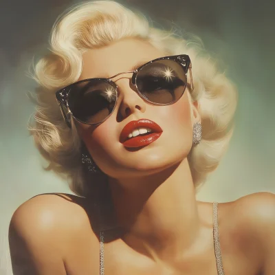 Marilyn Monroe with Cat Eye Sunglasses