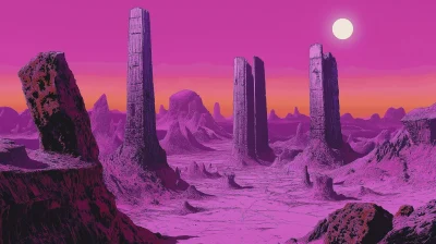 Purple Alien Landscape