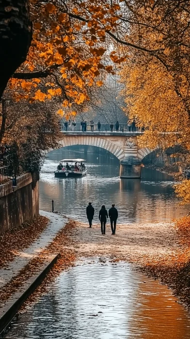 Autumn Serenity by the Seine