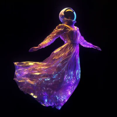 Floating Hologram Woman