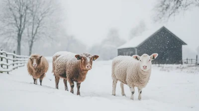 Winter Landscape with Animals