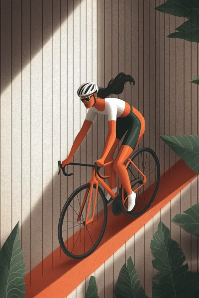 Cyclist in Motion