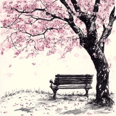 Cherry Blossom Bench