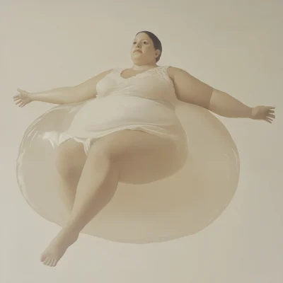 Floating Inflatable Woman