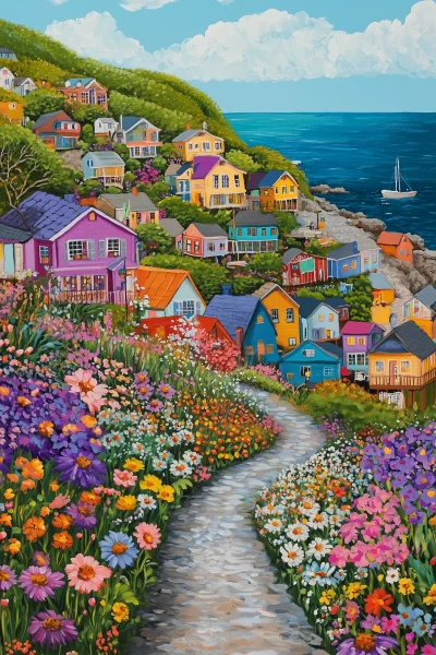 Colorful Coastal Town