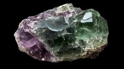 Green and Purple Tourmaline Crystal