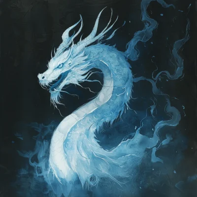 Ghostly Blue Dragon