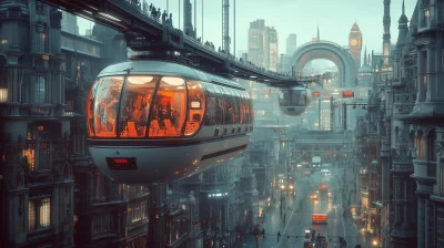 Futuristic Aerial Tram in London