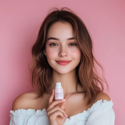 Smiling with Hair Cream