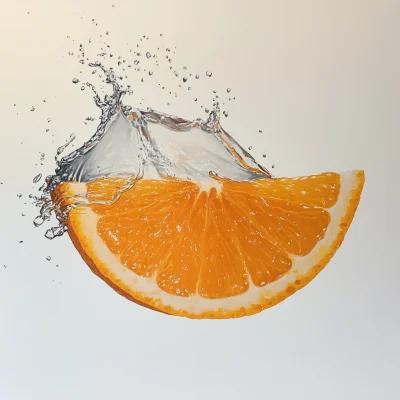 Orange Wedge in Water