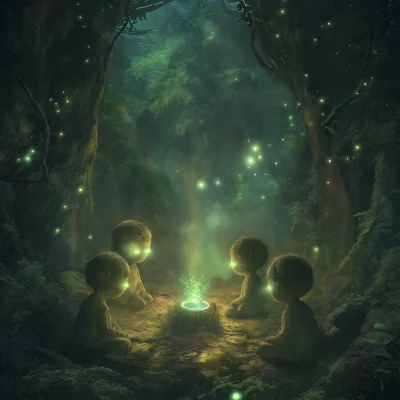 Fractal Babies in a Mystical Forest