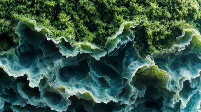 Macro Shot of Vibrant Green Moss Texture