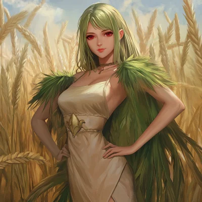 Fantasy Portrait in Wheat Field