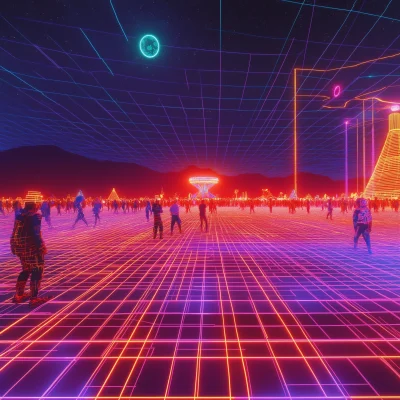 80s Style Burning Man Festival