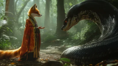 Fox and Python Encounter