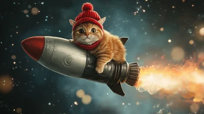 Cat on a Rocket