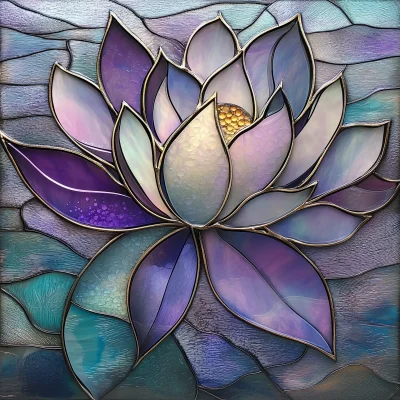 Floral Stained Glass Art