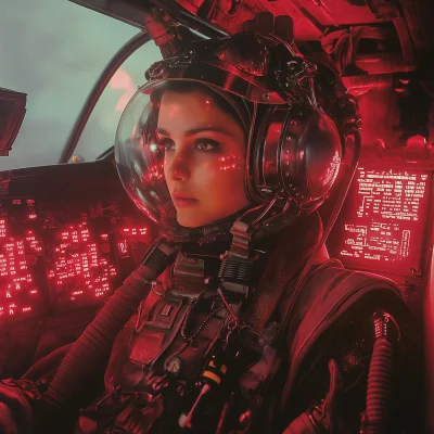 Futuristic Cyborg Pilot