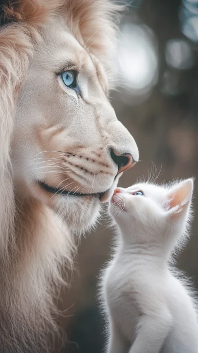 Majestic Majestic Lion and Kitten