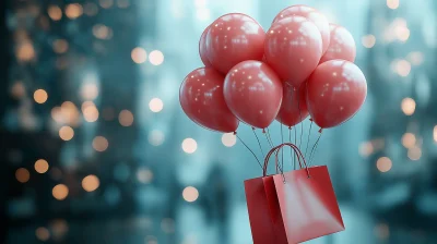 Balloons with Shopping Bag