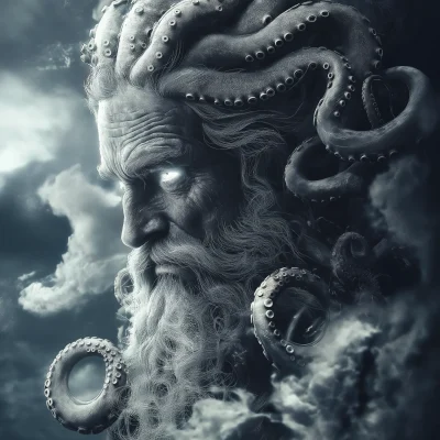 Poseidon with Octopus Hair