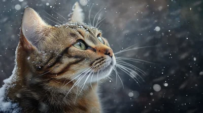 Cat in the Snow