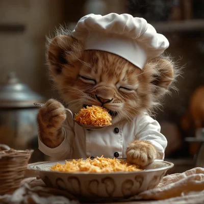 Cute Lion Cub Chef