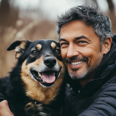 Man with Dog