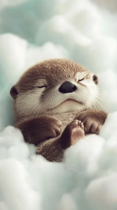 Baby Otter on Clouds