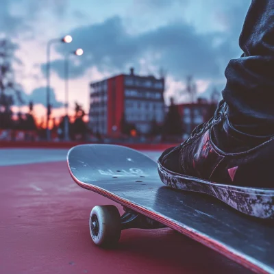 Skateboarder at Sunset