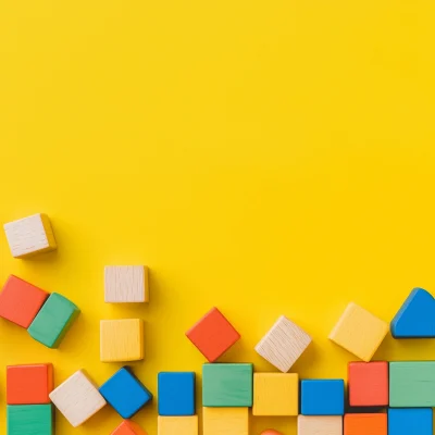 Colorful Wooden Building Blocks