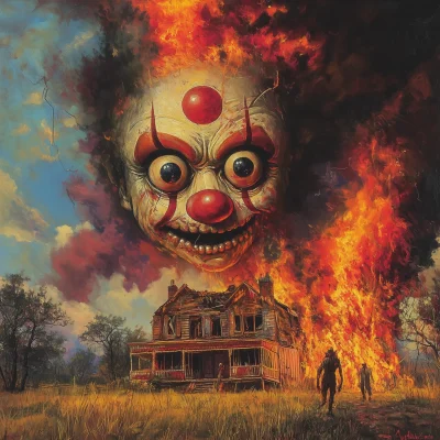 Creepy Clowns in the Flames