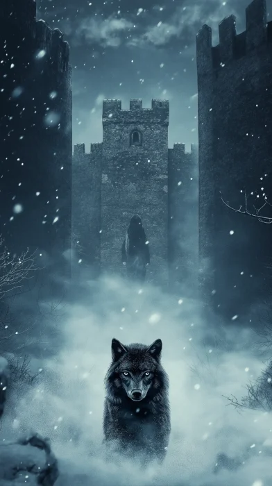 Direwolf in Blizzard