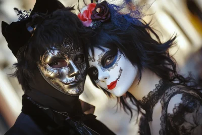 Happy Couple at Venice Carnival