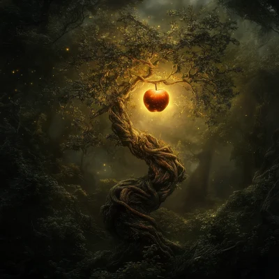 Mystical Glowing Apple