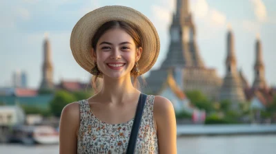 Tourist at Wat Arun